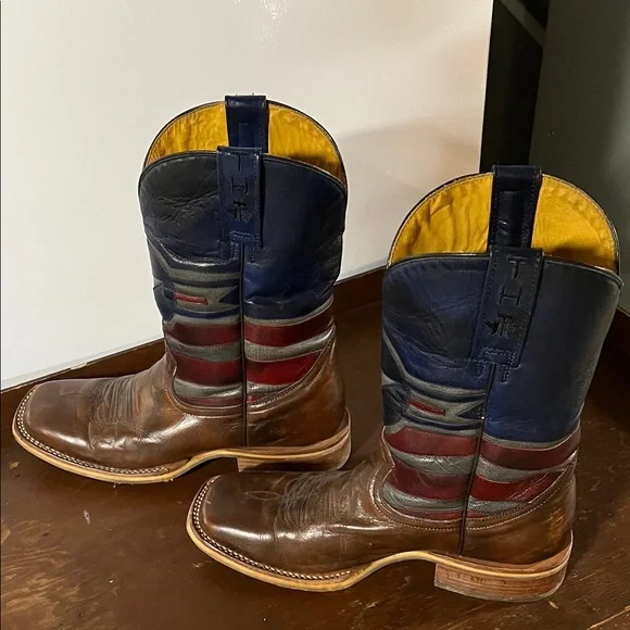 Tin Haul Brown and Blue Cowboy Boots - Picture 7 of 7